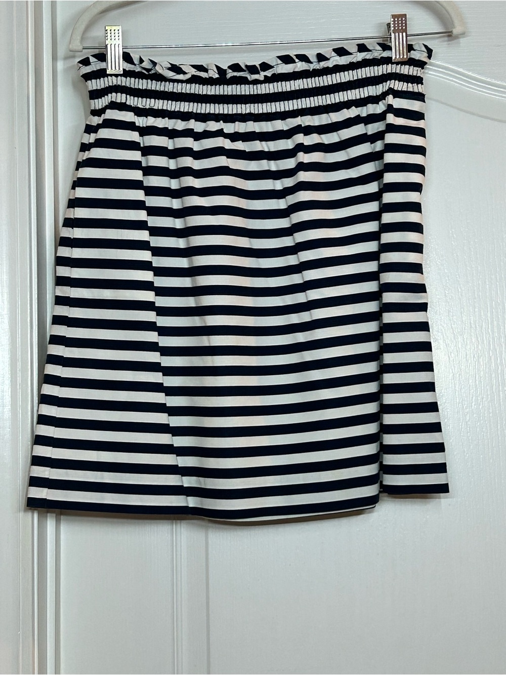 J. Crew Navy and White Striped Mini Skirt - Picture 2 of 4